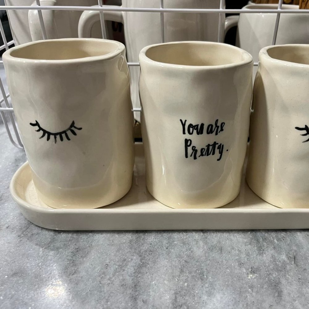 RAE DUNN MAKEUP BRUSH HOLDERS